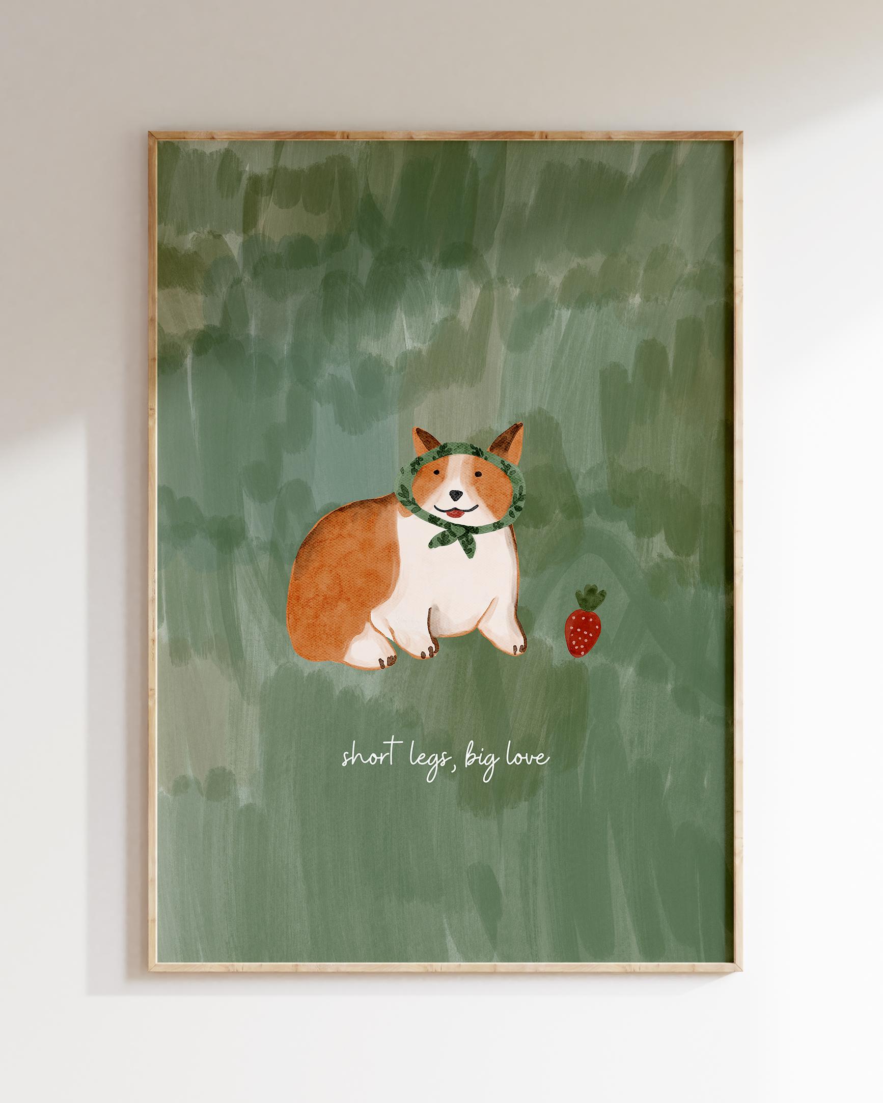 풀밭 친구들 코기 포스터 - Short Leg, Big Love