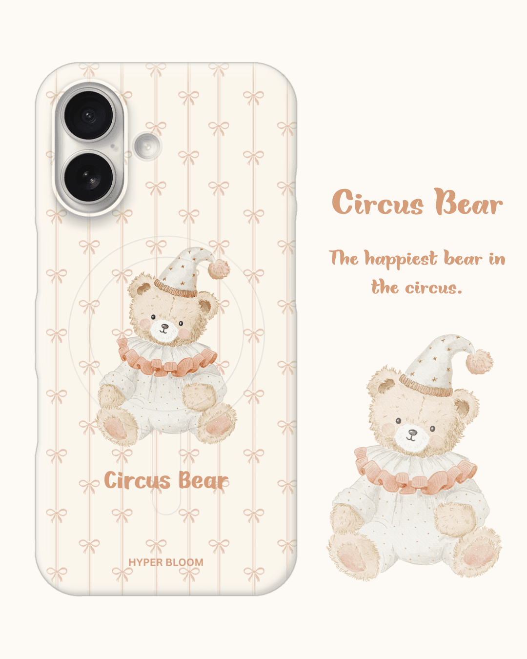 빈티지 서커스 베어 케이스 - Vintage Circus Bear