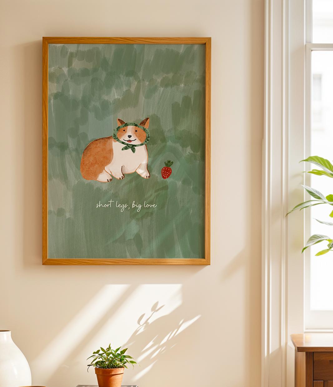 풀밭 친구들 코기 포스터 - Short Leg, Big Love