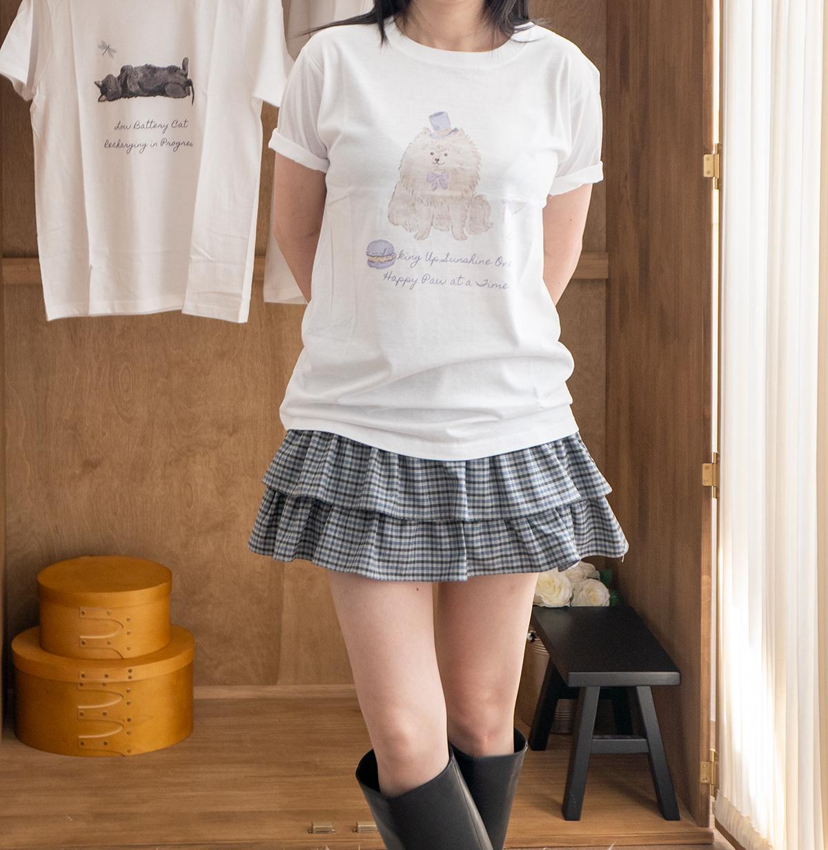 바이올릿 포메라니안 티셔츠 - Violet Pomeranian T-Shirt