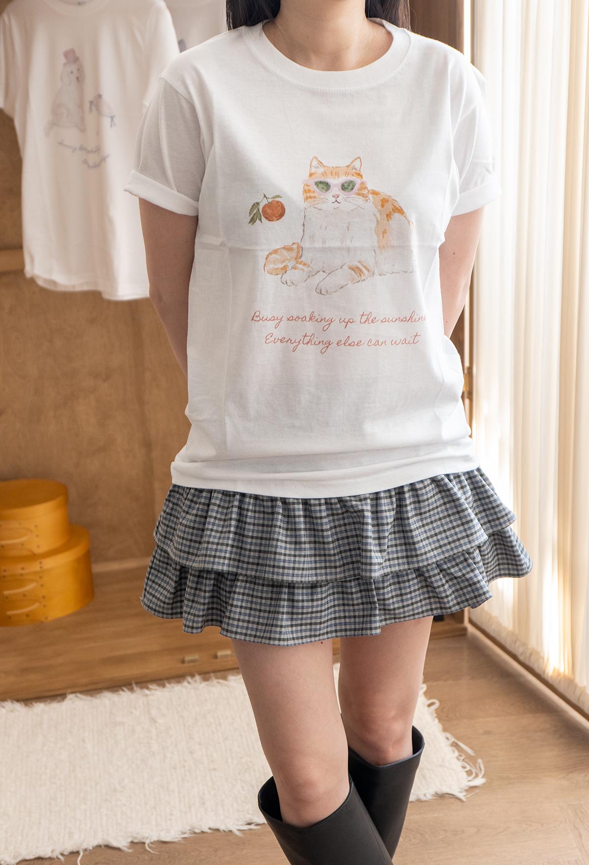 오렌지 캣 티셔츠 - Orange Cat T-Shirt