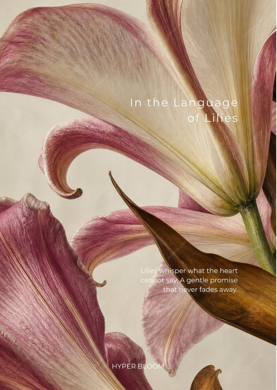 꽃의 초상 포스터 No. 07 The Language of Lillies Poster