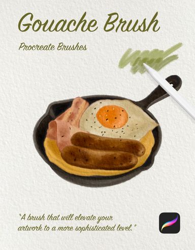 Procreate Gouache Brush - 27 Brushes